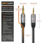 Csl 1,5 m jack kabelis 2,5 mm į 3,5 mm audio adapterio kabelis audio 2,5 mm jack ki&scaron;tukas į 3,5 mm jack ki&scaron;tuką perfect fit full metal plug paauksuoti kontaktai