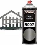 Ral 9007 blizgus pur&scaron;kiamas lakas stogams, latakams ir tvoroms, pilkas aliuminis, 400 ml