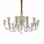 Pakabinamas &scaron;viestuvas Ideal Lux Suspended lamp with 12 lights STRAUSS, E14, baltas