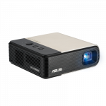 ASUS ZenBeam E2 mini LED projektorius, automatinio portreto režimas, 300 LED liumenų, WVGA (854 x 480), belaidė projekcija, lauko projektorius, įmontuota baterija, iki 4 valandų vaizdo atkūrimas, maitinimo blokas, USB Type-A, HDMI &reg;, 5 vatų garsiakalbis
