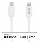 Lightning kabelis DELTACO USB-C - Lightning, 1m, Apple C94 chipset FSC ženklinta pakuotė, baltas / IPLH-451