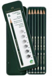 Pie&scaron;tukai eskizavimui Faber-Castell 9000 Grafit Set, HB/B/2B/4B/6B/8B, 6 vnt.