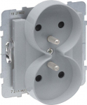 Legrand SUNO Dvivietis lizdas 2x2P + su balta 16A 250V automatinis terminalai su diafragma 721390