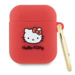 Dėklas &bdquo;Apple AirPods Pro 2&ldquo; ausinių silikoninė 3D &bdquo;Hello Kitty&ldquo; galvutė (HKAP23DKHSF)