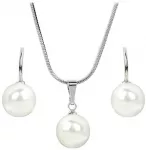 Levien Eleganti&scaron;kas Pearl Baltas karolių ir auskarų rinkinys