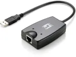 Level One &bdquo;LevelOne USB-0401&ldquo; gigabito USB tinklo adapteris, Vielinis, USB, Ethernet, 1000 Mbit/s, Juoda