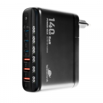 Spacetronik Įkrovimo stotelė 140W GaN SR103 LED 6 USB PD+QC3.0
