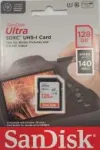 Atminties kortelė SanDisk Ultra 128GB SDXC Memory Card 140MB/s; EAN:619659200190