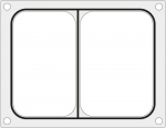 Formos matrica MCS suvirintojams dviejų dalių padėklui 227x178 mm - Hendi 805466