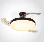 Lubinis &scaron;viestuvas 25W ventiliatorius su dimeriuojamu 32W LED &scaron;viestuvu, rudas, 3000/4000/5500K, 6300/BR/V
