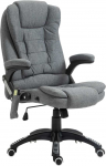 Vinsetto Masažinė kėdė vadovų kėdė biuro kėdė reguliuojamo auk&scaron;čio ergonominė masažinė pilka 67 x 74 x 116-126 cm