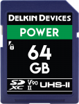 Atminties kortelė Delkin SDXC Power 2000X UHS-II U3 (V90) R300/W250 64GB