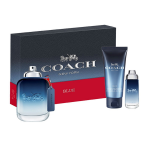 Set Coach: Mėlyna Eau De Toilette For Men, 100 ml + Mėlyna Eau De Toilette For Men, 15 ml + Mėlyna Du&scaron;o želė Beard & Hair, 100 ml