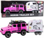 Lean Toys Visureigis su arklio priekaba, &scaron;viesos ir garsai, 40 cm