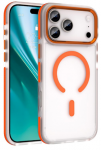 Telforceone Etteri Icy Mag dėklas, skirtas iPhone 17 Pro Max / 18 Pro Max, oranžinės spalvos