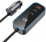 BWOO kroviklis samochodowa PD RGB CC107 1x USB-C 1x USB 30W juoda