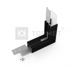 LED juostos profilio VARIO30-02 270 laipsnių kampinis sujungimas, juodai anoduotas