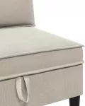 Sofa Svetainės baldų komplektas 4 vnt. Avižinė Audinys