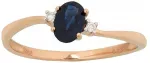 Diamond Sky Jewelry Auksinis žiedas su deimantais ir safyrais &bdquo;Vidurnakčio Žvaigždynas&ldquo;