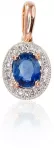 Diamond Sky Jewelry Auksinis pakabukas su deimantais ir safyrais &bdquo;Sofia V&ldquo;