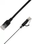 LinkIT Płaski kabelis sieciowy RJ-45, Cat.6a, U/UTP, PVC, juoda, 2 m (UTP-FL6A-00200-BLK)