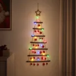 Kabančios Kalėdų eglutės su žaisliukais 90 cm 30 LED