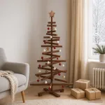 Medinė Kalėdų eglutė KOTKA 120 cm Pu&scaron;ies medienos masyvas