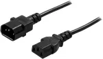 DELTACO - Maitinimo kabelis - IEC 60320 C14 į IEC 60320 C13 - 2 m