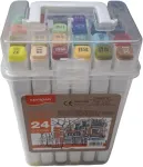 Keyroad Žymekliai, dvipusiai, 24 vnt., plastikinė dėžutė, įvairių spalvų (KR990261)
