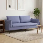 3-Vietis Sofa Džinsinės mėlynos 222 x 81 x 89 cm Audinys