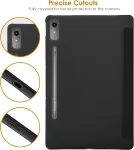 Dėklas Lenovo Tab P12 12.7" su stoveliu ir auto miego/žadinimo funkcija, juodas