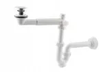 Hytti chromuotas praustuvo sifonas Click Clack fi 32