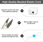 Laikrodis 120 metrų elastinga juostelė apyrankėms, 0,6 mm skaidrus elastingas nailono virvelės dirželis apyrankėms, elastinga juostelė apyrankėms, atspari ply&scaron;imui, skirta "pasidaryk pats" amatams, karoliukų papuo&scaron;alams, papuo&scaron;alų gamybai, vėriniams