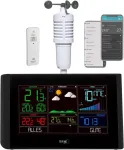 Tfa Dostmann Breeze Wifi meteorologijos stotis, 35.8001.01, įskaitant vėjo matuoklį, profesionali orų prognozė, nemokama View programėlė, barometras, reguliuojami aliarmai, rasos ta&scaron;kas, juoda, (i) 229 x (p) 27 (83) x (a)