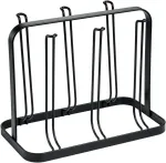 Wintem stiklinis indų džiovyklės, puodelių, butelių džiovintuvas, metalinis, juodas, tvirtas, 12,5 x 22,2 x 17,5 cm, 6 vnt.