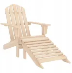 Vidaxl Adirondack sodo kėdė su kojų atrama, medinė