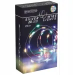 Koopman eglutės lemputės viela 20 led 95 cm įvairiaspalvė stipri viela vidaus