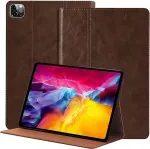 Nanruil dėklas, skirtas ipad pro 12.9 colių 6-osios/5-osios/4-osios/3-iosios kartos 2022/2021/2020/2018, natūralios odos plan&scaron;etinio kompiuterio apsauginis dėklas, automatinis pažadinimas/užmigdymas, tamsiai ruda