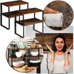 Prieskonių lentynos x4 virtuvei ant stalvir&scaron;io, universalios, daugiafunkcinės, loft stiliaus
