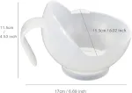 Jeeshan 600 ml/20 oz didelis dubuo sriubai su rankena, skirtas suaugusiems, dubenys su siurbtukais, tinkami naudoti mikrobangų krosnelėje, savaiminio maitinimo dubuo vyresnio amžiaus žmonėms, sergantiems Parkinsono liga ar patyrusiems insultą