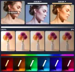 Luxceo V8 Led lazda, Rgb vaizdo &scaron;viesa fotografijai, pritemdoma