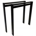 Drewik metalinės stalo kojos, juodos A 60x72 cm, 6x2 cm profilis, loft stiliaus, 2 vnt.