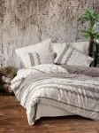 Patalynės komplektas Nuit Des R&ecirc;ves Premium Ranforce dvigulis antklodės užvalkalų komplektas (200x200 cm), 100% medvilnė, ruda ir balta | 2 pagalvių užvalkalai (80x80 cm) | Galima skalbti skalbimo ma&scaron;inoje, eleganti&scaron;kas pigmentinis spausdinimas