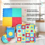 Cantoblanc&reg; dėlionės kilimėlis kūdikiams, žaidimų kilimėlis i&scaron; eva gumos + laikymo krep&scaron;ys, 36 detalės su geometrinėmis figūromis ir kra&scaron;tais, didelis dydis ir storis (140 x 140 x 1,2 cm), žaidimų kilimėlis kūdikiams, skirtas vaikams ropoti