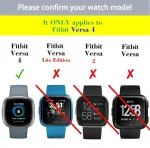 [2 pakuotė] dėklas, skirtas fitbit versa 4 / sense 2 ekrano apsaugai, pilnai apsaugantis buferis, mink&scaron;ti tpu priedai - [skaidrus+permatomas]