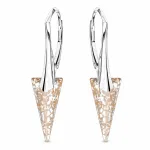 Diamond Sky Jewelry Sidabriniai auskarai moterims DiamondSky &bdquo;Spike II (Rose Patina)&ldquo; su Swarovski kristalais