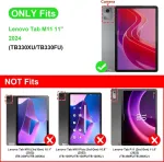 Fintie dėklas su ra&scaron;iklio laikikliu, skirtas Lenovo Tab M11 (tb330) 11 colių 2024, mink&scaron;tas Tpu galinis apsauginis dėklas su dokumentų skyreliais ir daugia kampų peržiūra, netinka Lenovo Tab P11 11 colių, denim pilkas