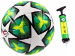 Žalias futbolo kamuolys vaikams, mokyklinis, patvarus + pompa