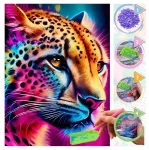 Diamond painting 5d deimantinė mozaika vaikams, rinkinys gepardas