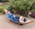 Stelažas hamakui 2 asmenims su hamaku 300 kg